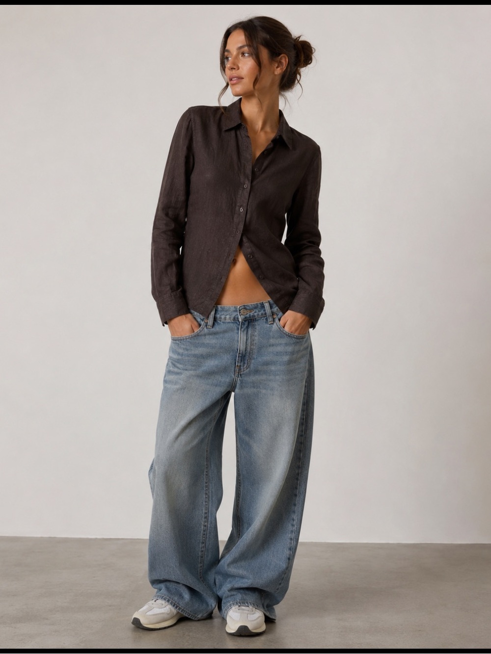 Zara Linen Shirt Top